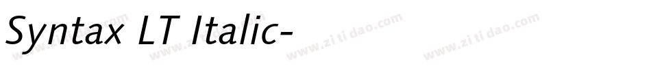 Syntax LT Italic字体转换